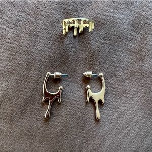 Melting gold jewelry set bundle